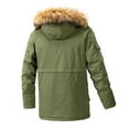 thumbnail image 3 of Men's Solid Color Hooded Jacket for Autumn and Winter - Comfortable Warm and Loose-Fit Design with Pockets, 3 of 3