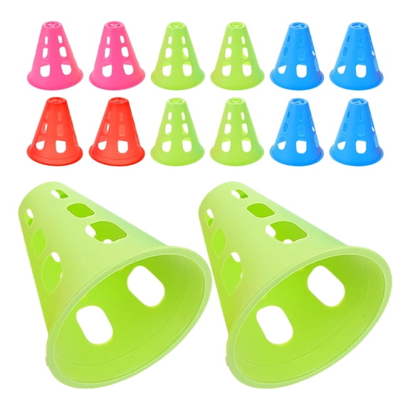 HOOWIFFY 20Pcs Mini Plastic Training Cones for Roller Skating Practice and Skill Development 11.8x2.9x2.9in