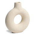thumbnail image 1 of Villa Moda Oona Decorative Modern Ring Vase, Large, White, 1 of 7