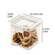 thumbnail image 2 of Xihbxyly Recipientes Herméticos de Plástico Transparente para Alimentos, Tapas Herméticas, Mantienen Frescos Los Granos y Refrigerios, Diseño Apilable Que Ahorra Espacio, Multiusos, Juego de 5 Tamaño, 2 of 2