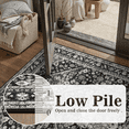 thumbnail image 5 of Machine Washable Area Rugs 5x7, Soft Low Pile Large Carpet Non Slip Stain Resistant Vintage Floral Rug for Living Room Bedroom- Black & Beige, 5 of 10