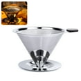 thumbnail image 2 of Pour Over Coffee Dripper Stainless Steel Coffee Filter Removable Dripper with Stand Reusable Cone Dripper, 2 of 5
