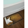 thumbnail image 2 of Rock Music Bath Mat, Abstract Dotted Background Electric Guitar Musical Instrument Design Rock, Plush Bathroom Decor Mat with Non Slip Backing, 29.5" X 17.5", White Caramel, by Ambesonne, 2 of 2