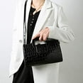 thumbnail image 2 of LinYooLi Women Crocodile Pattern PU Leather Crossbody Bag Flap Top Handle Bag Handbag, 2 of 6