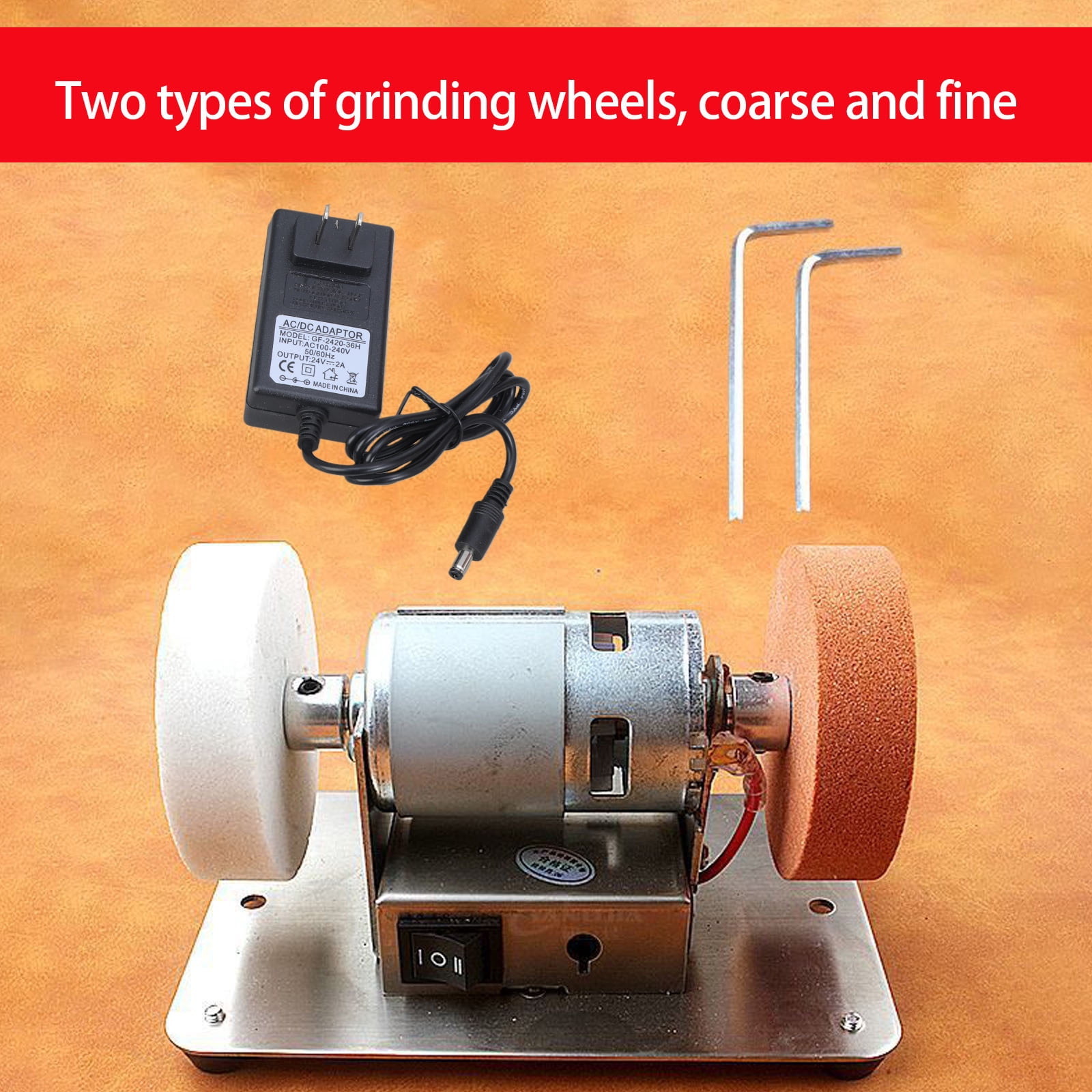 Electric Small Sander 100W Table Grinder 6000rpm Variable Speed Control For Cutter Sharpening Metal Polishing Projects