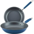 thumbnail image 2 of Anolon Advanced Home Hard-Anodized Nonstick Skillets (2 Piece Set- 10.25-Inch & 12.75-Inch, Indigo), 2 of 7