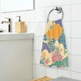 thumbnail image 3 of Yayeee 2 Pack Hand Towels for Bathroom 100% Cotton 16" x 28" Kitchen Towel, Beige Floral Wave, 3 of 7