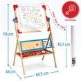 thumbnail image 4 of Pizarrón para niños Caballete Magnetico de Juguete Kids House Blanco y Gis de 2 vistas, 4 of 9