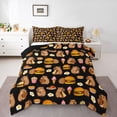 thumbnail image 3 of Homewish Black Cartoon Capibara Bedding Comforter Set, Fast Food Hamburger Twin Comforter Sets, Teens Kids Boys Girls Reversible Bedding Set, Microfiber Bedroom Decor, 2 Pieces, 3 of 8