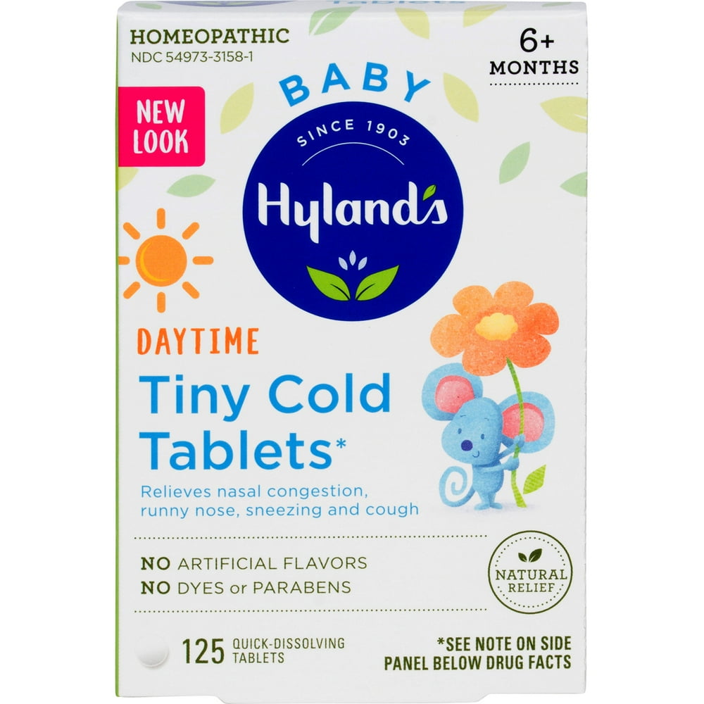 Hyland's Baby Tiny Cold Tablets, Natural Relief of Runny Nose and