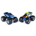 thumbnail image 4 of Monster Jam, Official Blue Thunder vs. Storm Damage Die-Cast Monster Trucks, 1:64 Scale, 2 Pack, 4 of 5
