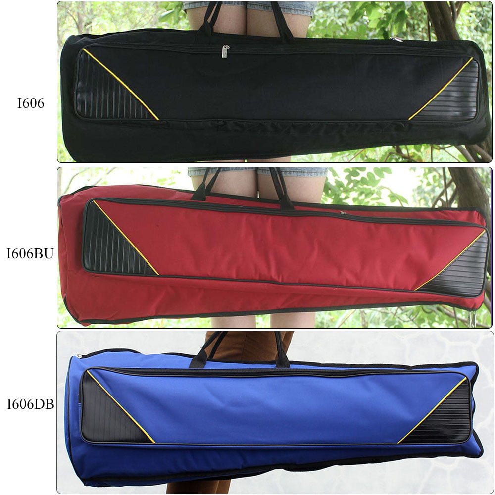 600D Water-Resistant Trombone Gig Bag Oxford Cloth Backpack Adjustable Shoulder Straps Pocket 5mm Cotton Padded for Alto/Tenor Trombone