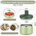 thumbnail image 3 of Neighborly Nook 12oz Insulated Vacuum Food Jar with Buckle Lid Wide Mouth Soup Thermo for Hot Food Leakproof Stainless Steel Lunch Container (Mint, 12OZ), 3 of 12