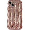 thumbnail image 1 of ORUYROP Designed for iPhone 13 Pro Max Case,Water Ripple Pattern Curly Wave Frame Soft Cute Phone Cover for Men Women Girls（iPhone 13 Pro Max,Rose Gold）, 1 of 7