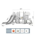 thumbnail image 6 of UNICOO® Toddler Slide and Swing Set, Kids Indoor and Outdoor Playground Combination for Boys & Girls (Kids Playground Set 8 in 1 - White Grey), 6 of 7
