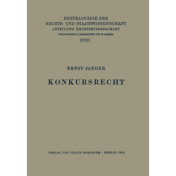 Konkursrecht, (Paperback)