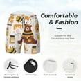 thumbnail image 5 of Lsque Mens Swim Trunks Cute Bee Honey Jar Hive Bear Pattern - Bathing Suit Compression Liner - Beach Swim Shorts Swimwear - (S-3XL) - Stretch Quick Dry -X-Large, 5 of 9