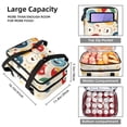 thumbnail image 3 of Bowling Double Layered Insulated Lunch Bag with Two Compartments, Large Capacity, Handheld Portable, 7.1x11.4x16.1 Inches, 3 of 6