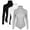 3 Packs: Black+White+Gray, variant on MANIFIQUE 3-Packs Women's Long Sleeve Bodysuit Mock Turtleneck Soft Slim Fit Tops Jumpsuit