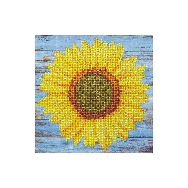 Diamond Art Kit 8"x 8" Beginner Sunflower