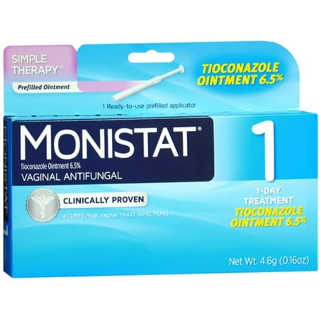 4 Pack - Monistat 1 jour vaginal Antifongique, 1 ch prérempli Applicateur