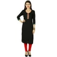 thumbnail image 1 of Phagun Ethnique Designer Femmes Rayonne Uni Décontracté Kurti Kurta Tunique Robe, 1 of 1