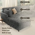 thumbnail image 6 of Harper & Bright Designs Modular Sectional Sofa, Chenille U-Shaped Couch with Ottomans, Free Combination Upholstered Sectional Sofa for Living Room, Grey, 6 of 18