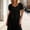 Tops-57Black, variant on Babydoll Tops for Women Sweetheart Neck Short Puff Sleeve Crop Tops Lightweight Textured Fabric Ruffle Trim Casual Summer Shirts Party Wear Pink S