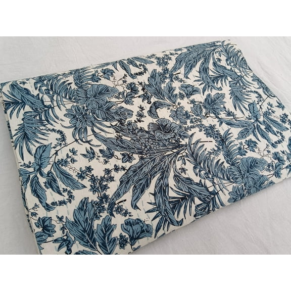 Beautiful Floral Handmade Kantha Quilt Unique Design Handmade Kantha Quilted Bedding Bedspread Handblock Print Throw Blanket Well-Looking