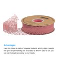 thumbnail image 3 of Unique Bargains 1.2 Inch Wide 50 Yard Lace Ribbon Floral Pattern Dark Purple Lace Trim Ribbon for Gift Wrapping, Wedding Decor, 3 of 5