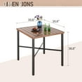thumbnail image 5 of MAISON ARTS 36-inch Metal Bar Table with 1.59-inch Umbrella Hole Bar Table Black leg, 5 of 5