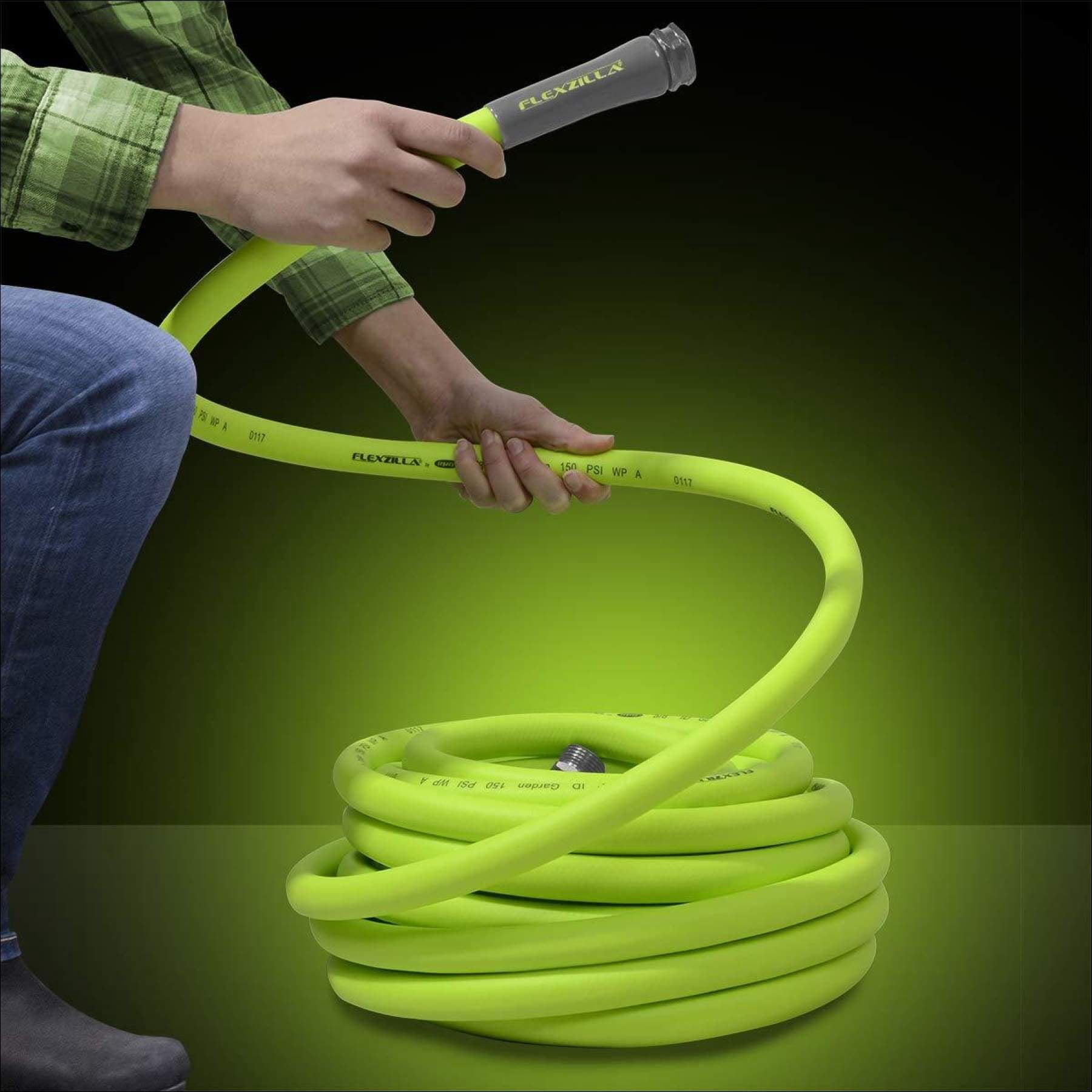 legacy mfg. co. hfzg5100yw 5/8 in. x 100 ft. flexzilla garden hose with 3/4 in. ght fittings