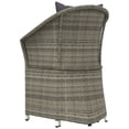thumbnail image 5 of vidaXL 2 Piece Garden Lounge Set with Cushions Grey Poly Rattan, 5 of 5