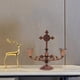 thumbnail image 4 of Candelabro religioso de dos brazos, base de aleación de zinc, pilar, candelabro, centro de mesa, rojo, 4 of 8
