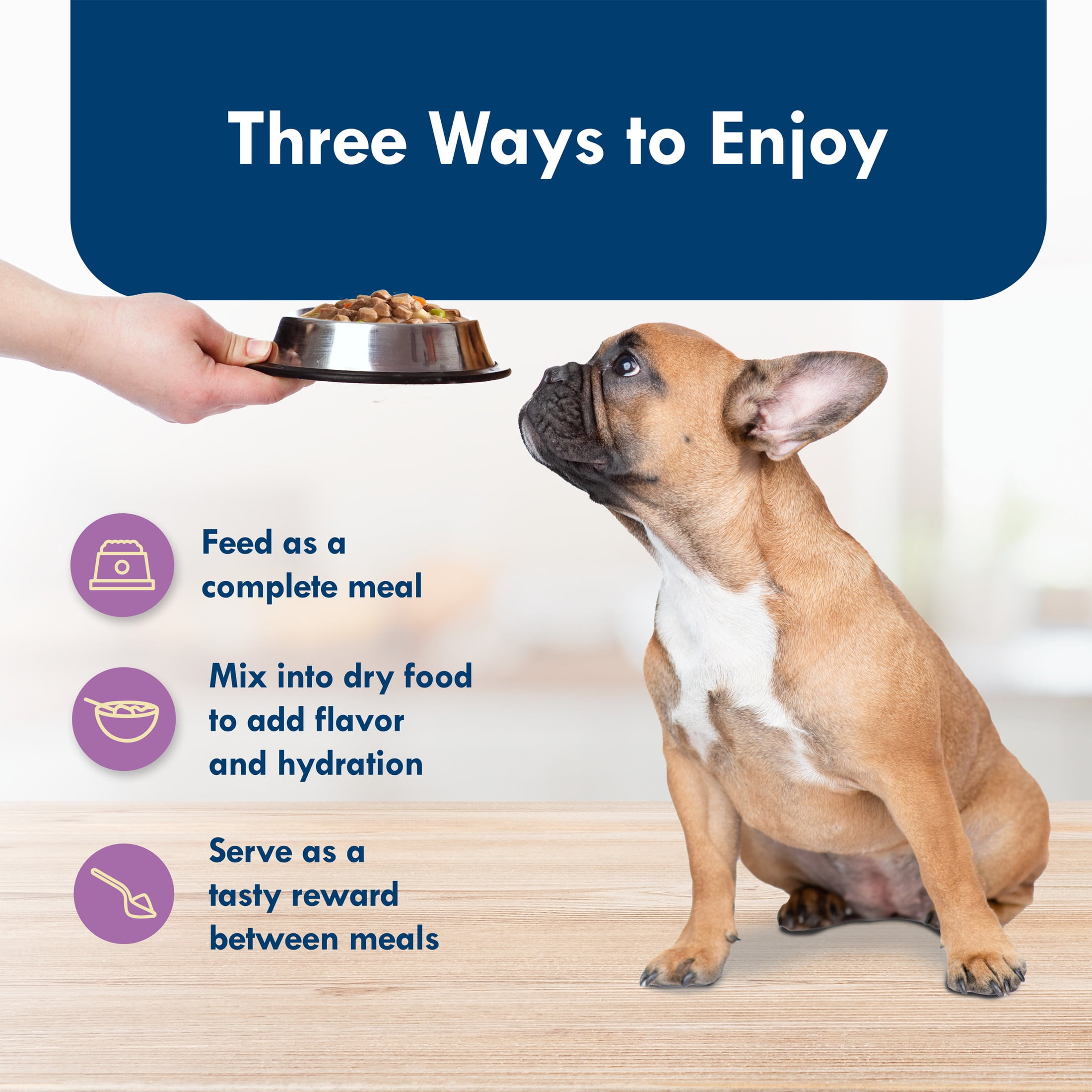 (3 pack) Blue Buffalo Delights Small Breed Natural Wet Dog Food Variety Pack, 3.5-oz. Cups, 12 Count
