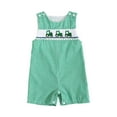 thumbnail image 1 of WUANDIXFA Barboteuse Sans Manches à Col Ras du Cou Bébé Décontractée Mignonne Été Coton Biologique Justaucorps de Base Pyjama pour Bébé Pyjama pour Bébé Fille Vert Pâle,6-12 Mois, 1 of 6