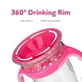 thumbnail image 3 of Luv N Care/NUBY Nuby 360 Edge 2 Stage Drinking Rim Cup with Removable Handles & hygienic Cover: 8 Oz/ 240 Ml, 12M+, Flower Crowns, Pink, 3 of 4
