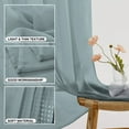 thumbnail image 3 of NEWEEN Sheer Gray Curtains 2 Panels 84 Inch Length, Solid Voile with Grommet Top for Living Room/Bedroom (W55 X L84 Inch, Gray), 3 of 7