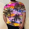 thumbnail image 4 of JAJAHO Mens Short Sleeve T Shirt Tropical Printed Summer Beach Vacation Clothes Plus Size Comfortable Soft Hawaiian Beach Shirts Trendy Tops, 4 of 5