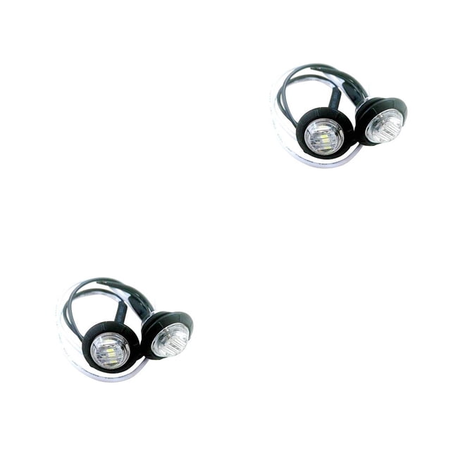 Kenally 4 Uds. De luces LED para remolque, ojales de goma de 3/4 pulgadas, luz lateral de camión profesional de durabilidad sólida para camión, barco, Blanco 2piezas Kenally CBP211314