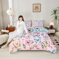 thumbnail image 4 of Castle Fairy 3-Piece Full Size Comforter Set - Butterflies Gradient Floral Print, 4 of 8