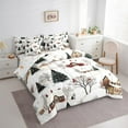 thumbnail image 3 of Castle Fairy Rustic Cabin 7pcs Bedding Comforter Set for Teens,Christmas Tree Queen Bedding Sets Super Cozy,Happy New Year Queen Sheet Sets,Breathable Home Decor, 3 of 8