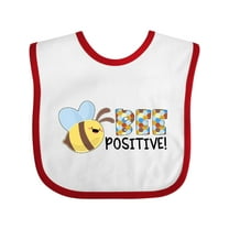 Inktastic Bee Positive Cute Bee Boys or Girls Baby Bib