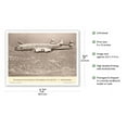 thumbnail image 2 of Clipper America (Lockheed L-749 Constellation) - Over New York 1947 - Pan American World Airways - Vintage Aviation Poster by Clyde Sunderland - Master Art Print (Unframed) 9in x 12in, 2 of 4