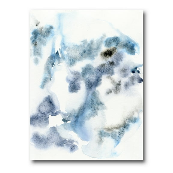 Designart ' Abstract Of Clouds Dark Blue Colored III ' Modern Canvas Wall Art Print