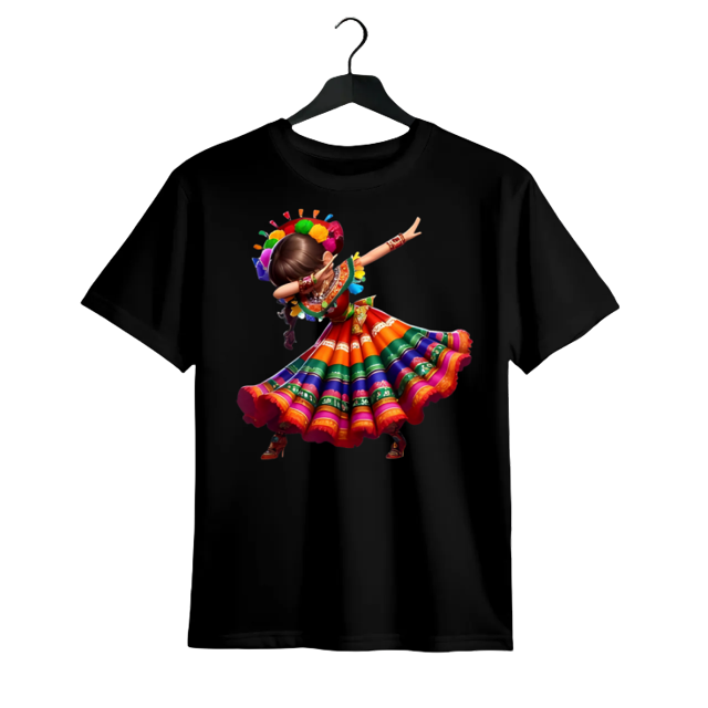 Summer T Shirt Cinco De Mayo Funny Mexican Dabbing Woman Cinco De Mayo T-Shirt100% Cotton Round Neck T-shirt Halloween Thanksgiving Christmas Gift for Men Women Family Friends, Valentines Day Gifts f