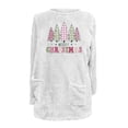 thumbnail image 4 of Qertyioot Femmes de Noël Col Rond Chandails, Ronds et d'Hiver Lâches Poche Chaude Blouse Manches Longues Tops, 4 of 4