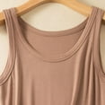 thumbnail image 5 of Nnhblu Brown Women Summer Tank Tops Casual Wide Strap Banded Bottom Loose Camisole Sleeveless Pullover Shirts M-XXL, 5 of 5