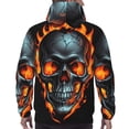 thumbnail image 7 of Kdxio Flame Metal Skull Print Mens Casual Hooded Collar Drawstring Hoodies Pullover Sweatshirts Casual Long Sleeve Shirts-X-Large, 7 of 7