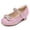 Pink Glitter, variant on Bocca Little Girls' Shoes Slip-Resistant Mary Janes, 1IN Low Heel, Kitten Heel, Closed Toe Pink, 1 Big Kid